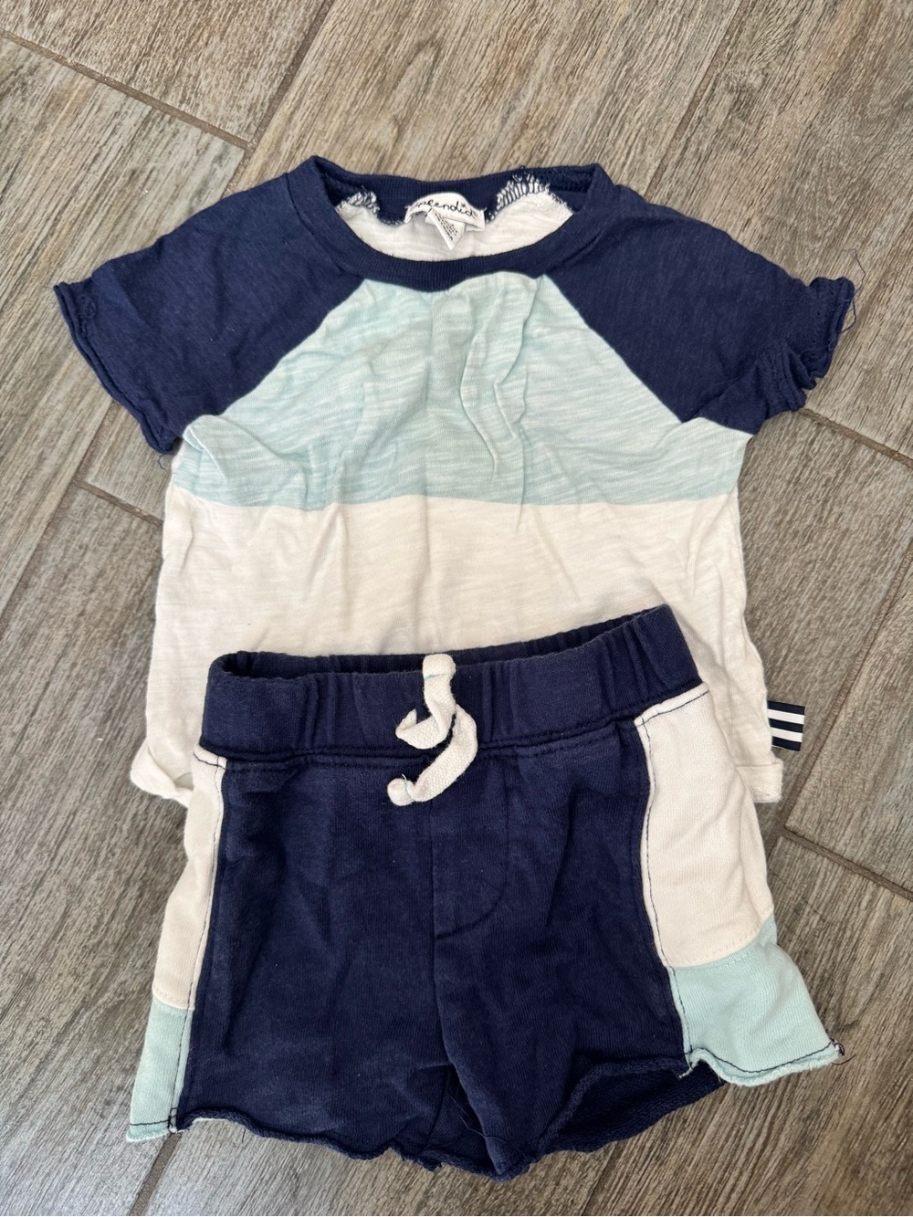 Splendid Navy, Light Blue & White Kids Matching Set 3-6 months
